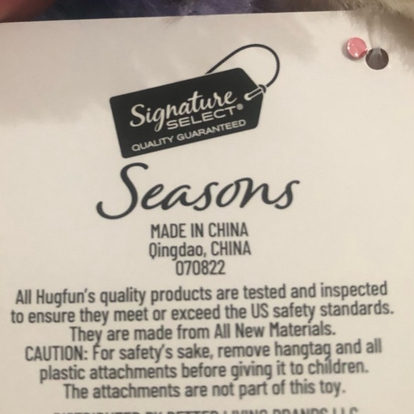 Hug Fun/NWT/ Rainbow Llama plush with silver stars/ - Picture 10 of 10